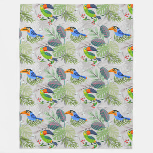 Niedlicher Toucan bird, Everybirdy Pattern, Wasser Fleecedecke