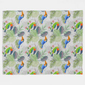 Niedlicher Toucan bird, Everybirdy Pattern, Wasser Fleecedecke (Vorderseite (Horizontal))