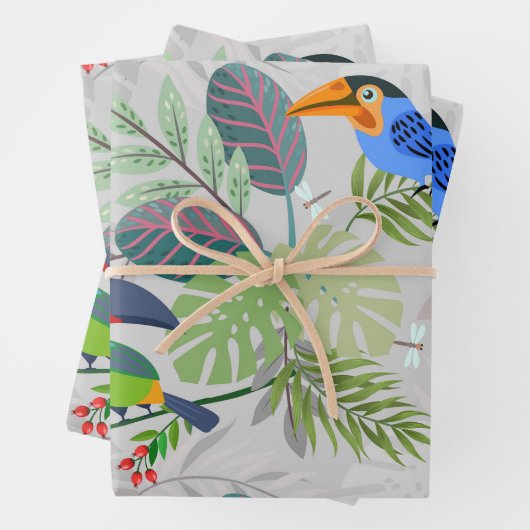 Niedlicher Toucan bird, Everybirdy Pattern, Wasser Geschenkpapier Set (Beispiel)