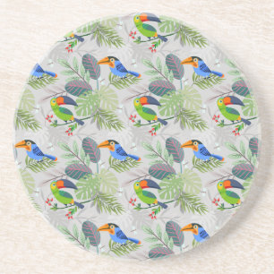 Niedlicher Toucan bird, Everybirdy Pattern, Wasser Getränkeuntersetzer