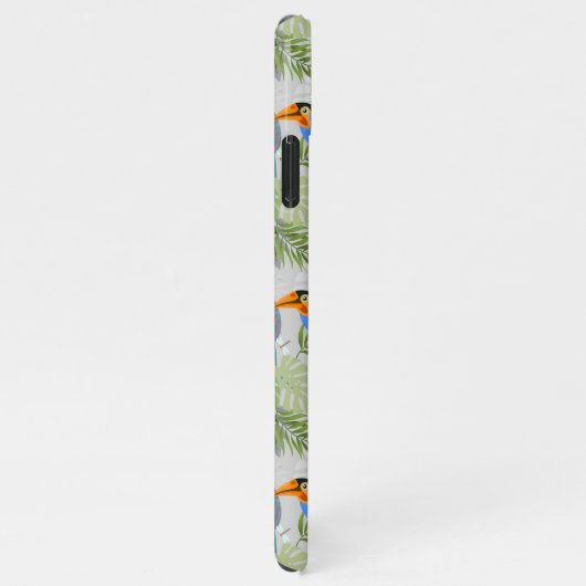 Niedlicher Toucan bird, Everybirdy Pattern, Wasser iPhone Hülle (Rechte Seite)