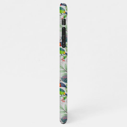 Niedlicher Toucan bird, Everybirdy Pattern, Wasser iPhone Hülle (Linke Seite)
