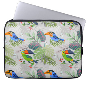 Niedlicher Toucan bird, Everybirdy Pattern, Wasser Laptopschutzhülle