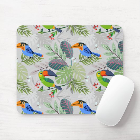 Niedlicher Toucan bird, Everybirdy Pattern, Wasser Mousepad (Mit Mouse)