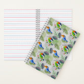 Niedlicher Toucan bird, Everybirdy Pattern, Wasser Notizblock (Innen)