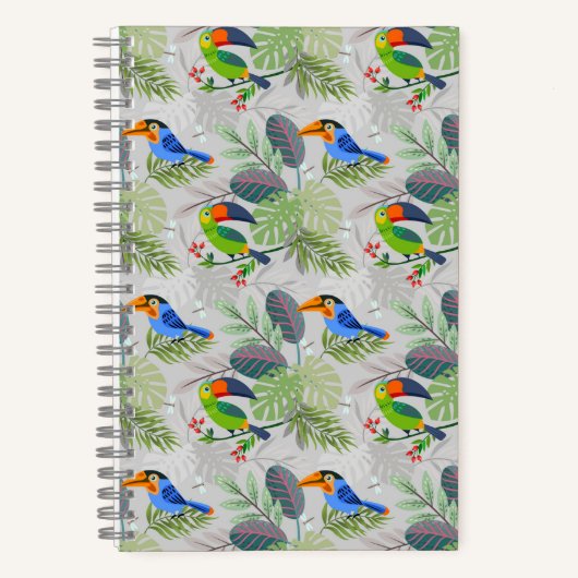 Niedlicher Toucan bird, Everybirdy Pattern, Wasser Notizblock (Vorderseite)