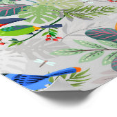 Niedlicher Toucan bird, Everybirdy Pattern, Wasser Poster (Ecke)