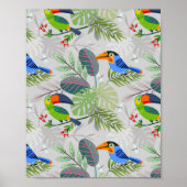 Niedlicher Toucan bird, Everybirdy Pattern, Wasser Poster (Vorne)