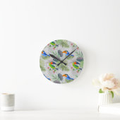 Niedlicher Toucan bird, Everybirdy Pattern, Wasser Runde Wanduhr (Zuhause)