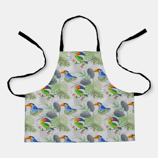 Niedlicher Toucan bird, Everybirdy Pattern, Wasser Schürze (Vorderseite)