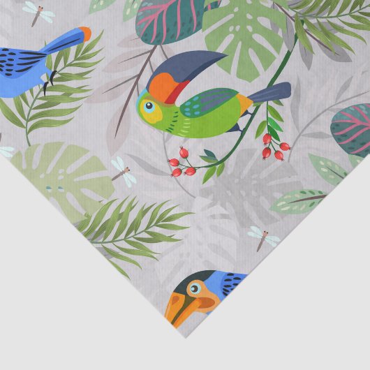 Niedlicher Toucan bird, Everybirdy Pattern, Wasser Seidenpapier (Ausschnitt)