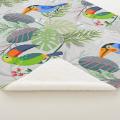 Niedlicher Toucan bird, Everybirdy Pattern, Wasser Sherpadecke (3/4)