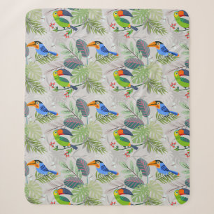 Niedlicher Toucan bird, Everybirdy Pattern, Wasser Sherpadecke