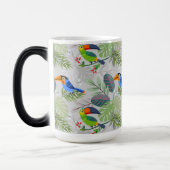 Niedlicher Toucan bird, Everybirdy Pattern, Wasser Verwandlungstasse (Links)
