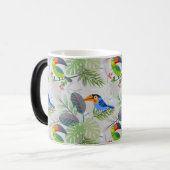 Niedlicher Toucan bird, Everybirdy Pattern, Wasser Verwandlungstasse (Vorderseite Links)