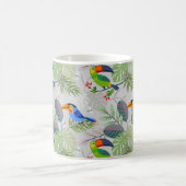 Niedlicher Toucan bird, Everybirdy Pattern, Wasser Verwandlungstasse (Mittel)