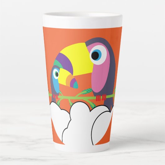 Niedlicher Toukan | LIEBE | Funny Birds Tasse Serv (Vorderseite)