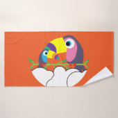 Niedlicher Toukan | LIEBE | Funny Birds Tasse Serv Badehandtuch (Badehandtuch)