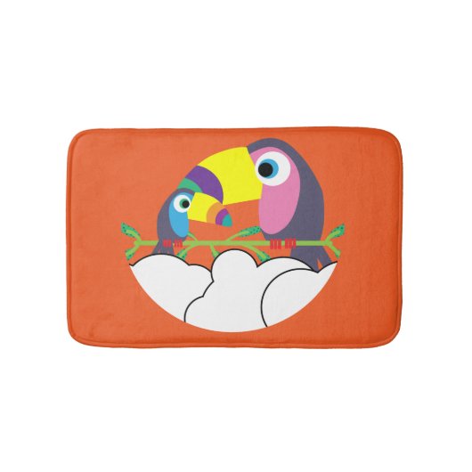 Niedlicher Toukan | LIEBE | Funny Birds Tasse Serv Badematte (Vorderseite)