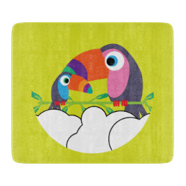 Niedlicher Toukan | LIEBE | Funny Birds Tasse Serv Schneidebrett
