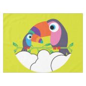 Niedlicher Toukan | LIEBE | Funny Birds Tasse Tischdecke (Vorderseite (Horizontal))