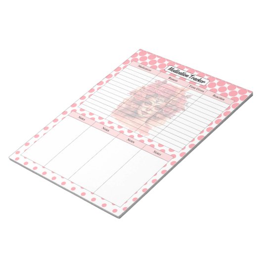 Niedlicher Tracker für die Haut Notizblock (angewinkelt)