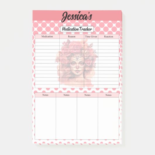 Niedlicher Tracker für die Haut Post-it Klebezettel (Vorderseite)