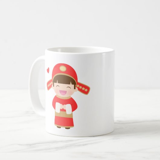 Niedlicher traditioneller kaffeetasse (Vorderseite Links)