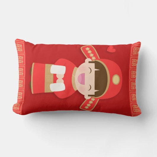 Niedlicher traditioneller lendenkissen (Vorderseite)