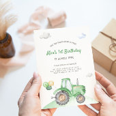 Niedlicher Traktor zum Geburtstag Einladung