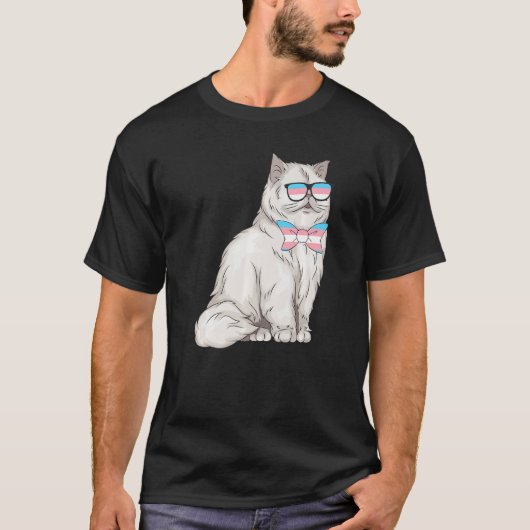 Niedlicher Transgender Persischer Katzen-Transgend T-Shirt (Vorderseite)