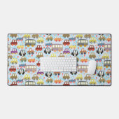 Niedlicher Transport Blue Schreibtischunterlage (Tastatur & Maus)