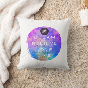 Niedlicher Traum glauben Liebe leben Inspiration Kissen
