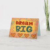 Niedlicher Traum große inspirierende Herzen Karte (Vorderseite)