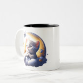 niedlicher Traumkaffee Zweifarbige Tasse (Vorderseite Links)