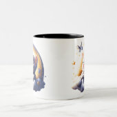 niedlicher Traumkaffee Zweifarbige Tasse (Mittel)