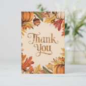 Niedlicher träumlicher Herbstfall Dankeskarte (Stehend Vorderseite)