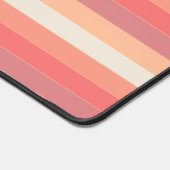 Niedlicher, trendiger Pfirsichpfirsichrosa Streife Schreibtischunterlage (Ecke)