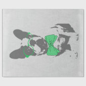 Niedlicher, trendiger, Vintager Hengst Geschenkpapier (Flach)