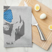 Niedlicher, trendiger, Vintager Hengst Geschirrtuch (Viertel Falte)