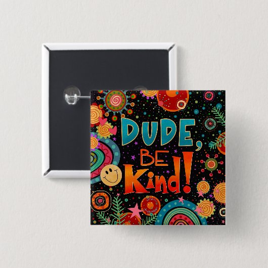 Niedlicher Trendy Fun Lächeln Einzigartiger Typ fr Button (Vorne & Hinten)