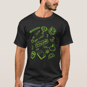 Niedlicher Trendy Minimal Line Art Lehrer T-Shirt