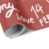 Niedlicher Trendy Red Valentine's Day Geschenkpapier (Rolleneckpunkt)