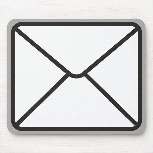 Niedlicher, trendy Umschlag Grafik & Grau Mousepad (Vorne)