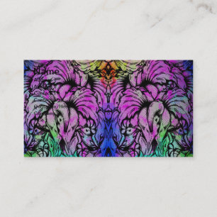 Niedlicher Trendy Watercolor mit Blumen Visitenkarte