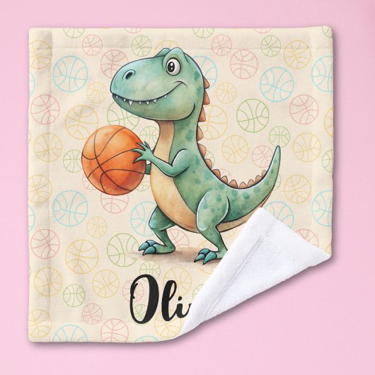 Niedlicher Trex Basketball Personalisiert Waschlappen