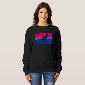 Niedlicher Trex Dinosaur Party Gay Bisexuelle Flag Sweatshirt (Vorne ganz)