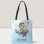 Niedlicher Trex Dinosaurier mit einem charmanten F Tasche