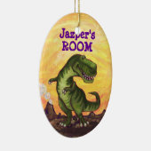 Niedlicher TRex Kopf-und Schwanz-persönlicher Keramik Ornament (Rechts)