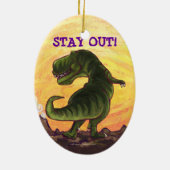 Niedlicher TRex Kopf-und Schwanz-persönlicher Keramik Ornament (Hinten)